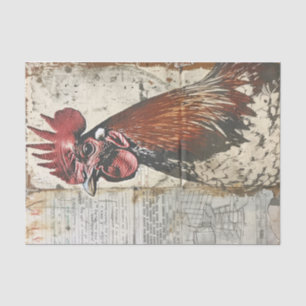 Majestic Farm Chicken Rooster Decoupage Tissue Paper