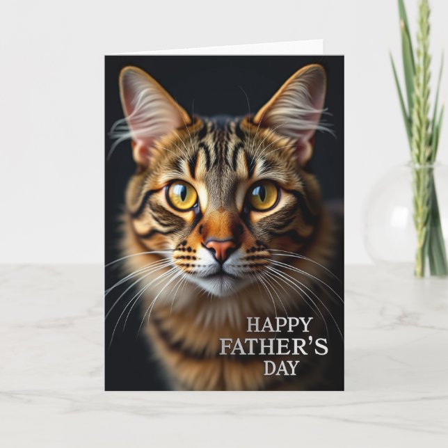 Majestic Fathers Day Cat Card (Front)
