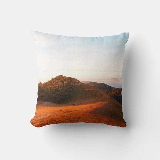 Majestic field in the sunlight. Dramatic and pictu Throw Pillow (Front)