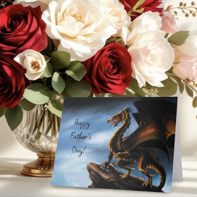 Majestic Fierce Dragon Father’s Day Card (Creator Uploaded)