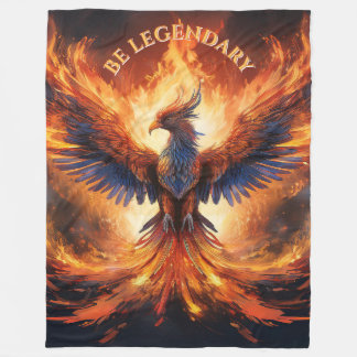 Majestic Flaming Eagle Sherpa Blanket