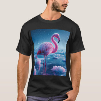 Majestic Flamingo in Arctic Wonderland T-Shirt