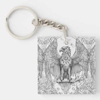 "Majestic Flight: Eagle Tattoo acrylic Keychain" Keychain