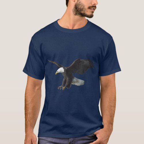 Majestic Flying American Bald Eagle Photo T_Shirt