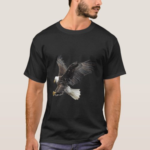Majestic Flying American Bald Eagle T_Shirt