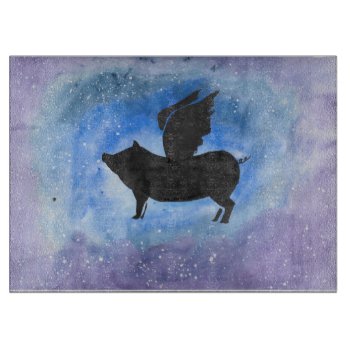 Majestic Flying Pig Cutting Board by AlteredBeasts at Zazzle