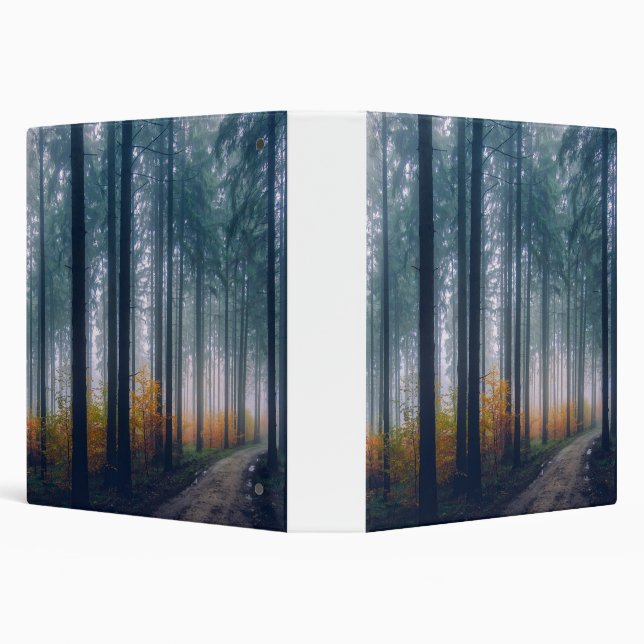 Majestic Forest Tree Lined Path 3 Ring Binder (Background)