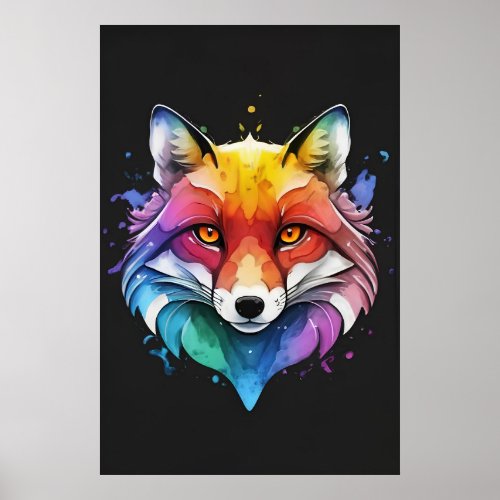 Majestic Fox Guardian of the Woodlands Poster