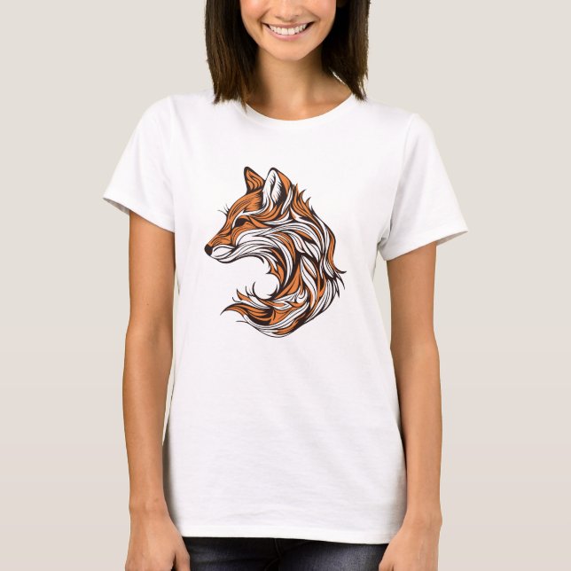 Majestic Fox Illustration T-Shirt (Front)