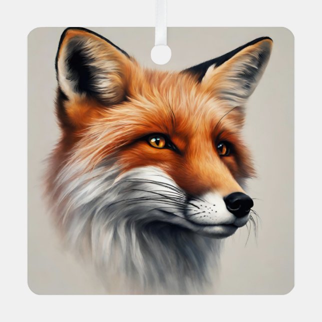 Majestic Fox  Metal Ornament (Front)