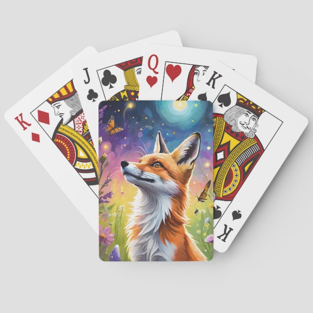 Majestic Fox Poker Cards (Back)