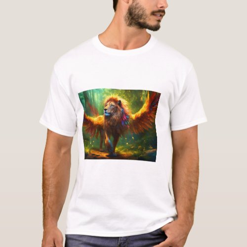 Majestic Fusion Eagle Lion T_Shirt Design