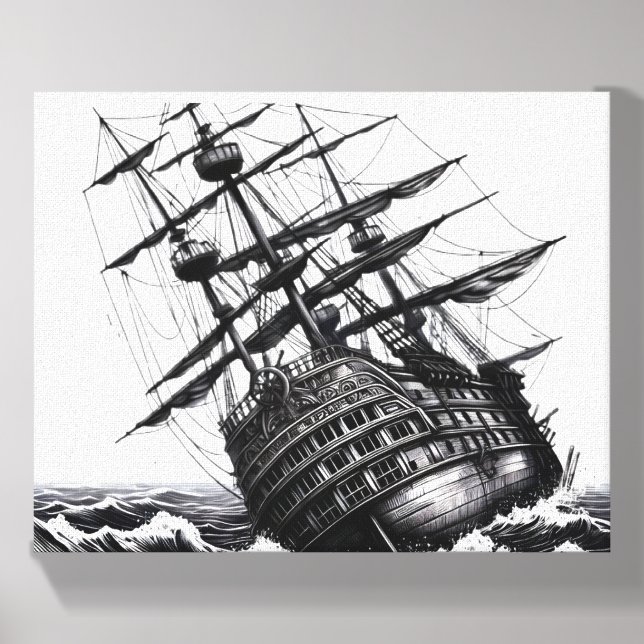  Majestic Galleon - A Timeless Sailing Masterpiece Canvas Photo Tile (Front Set)