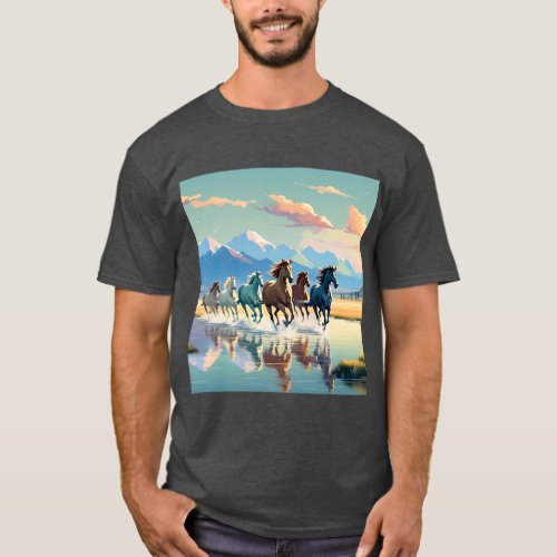 Majestic Gallop Wild Horse Collection T_Shirt