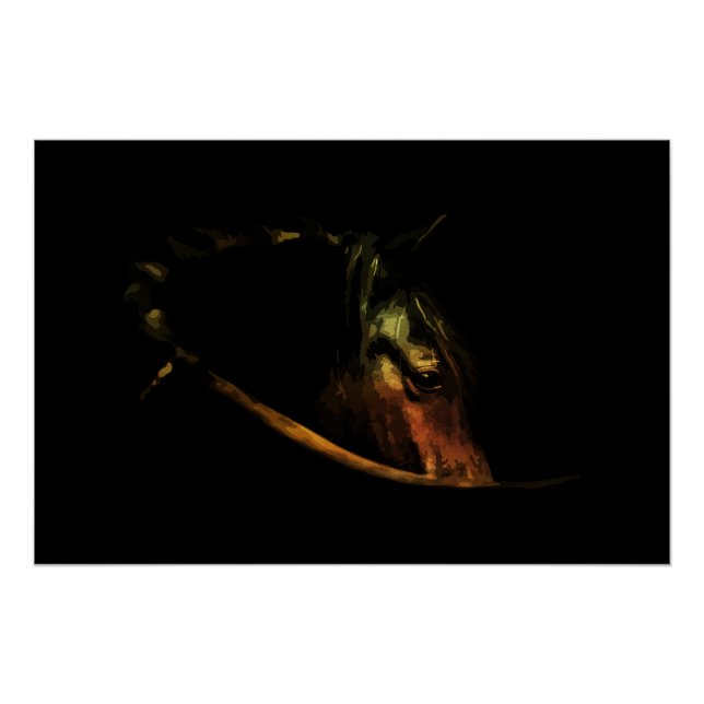 Majestic Gaze: Fine Art Horse Portrait Poster (Front)