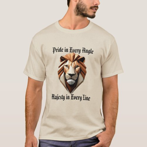 Majestic Geometry 3D Lion Illusion T_Shirt