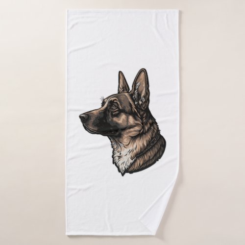 Majestic German shepherd Bath Towel