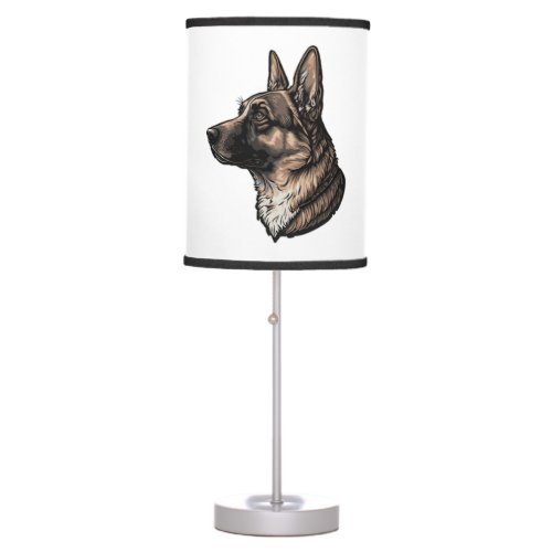 Majestic German shepherd Table Lamp
