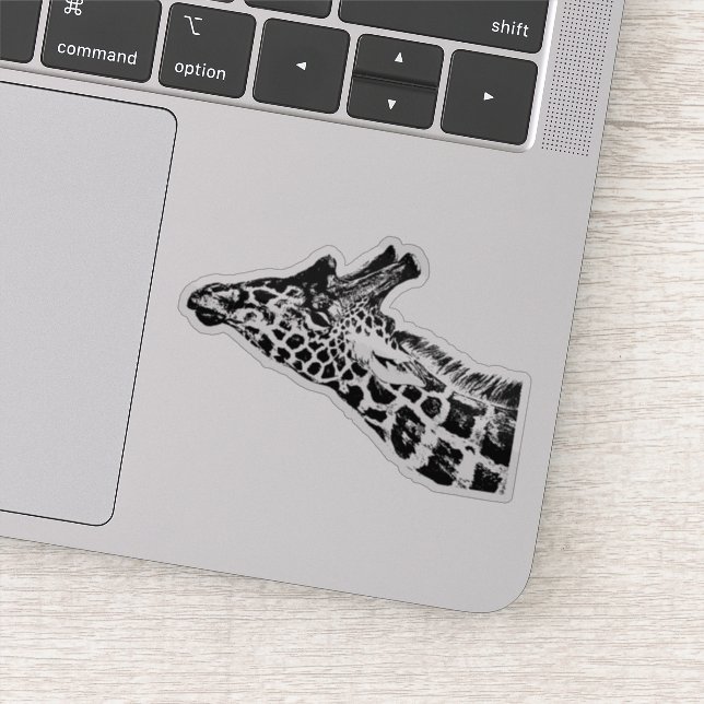 Majestic Giraffe Linework Sticker (Detail)