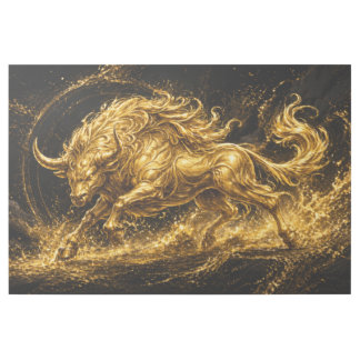 Majestic Golden Bull Wealth and Success Gallery Wrap
