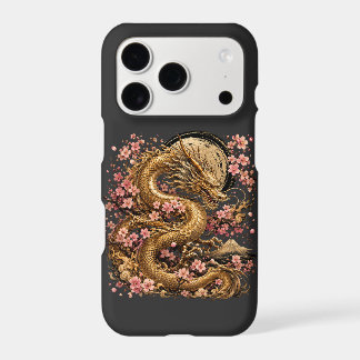 Majestic Golden Dragon Fantasy iPhone 17 Pro Case
