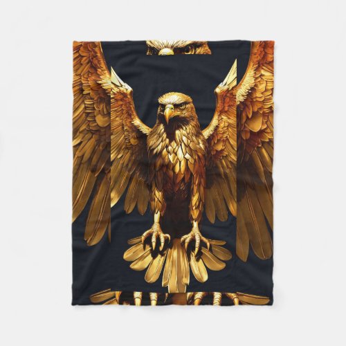  Majestic Golden Eagle Design Cozy Blanket