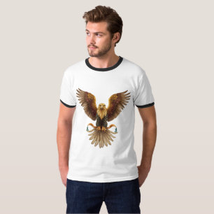 Majestic Golden Eagle Emblem T-shirt