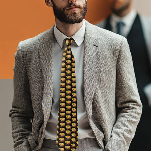 Majestic Golden Leo Lion Radiant Sun Neck Tie