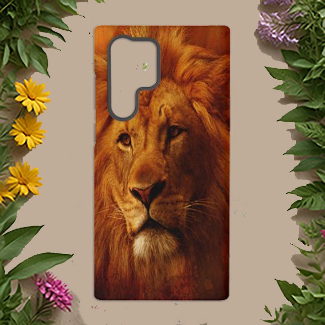 Majestic Golden Realistic Lion Face Samsung Galaxy Case (Creator Uploaded)