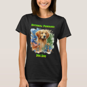 Majestic Golden Retriever With Trophy and Stars T-Shirt