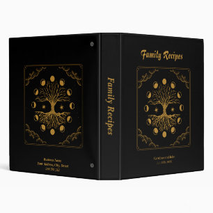 Majestic golden Tree of Life 3 Ring Binder