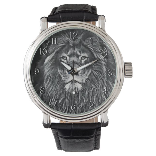 Majestic Gray Lion Watch (Front)