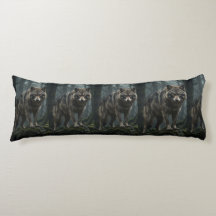 Majestic Gray Wolf Body Pillow – Wilderness Gift