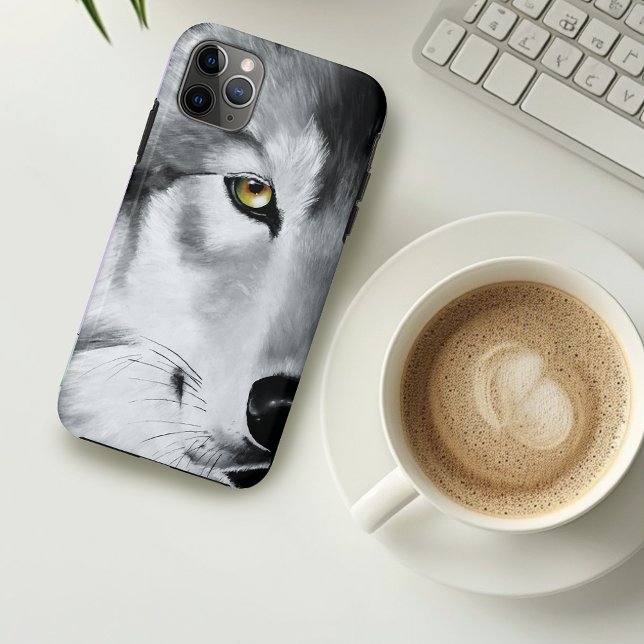 Majestic Gray Wolf Portrait Golden Eyes Wildlife Case-Mate iPhone Case (Creator Uploaded)