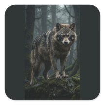 Majestic Gray Wolf Sticker – Wilderness Gift