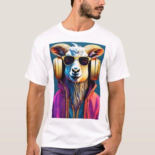Majestic Grazers Goat Graphic Tee T_Shirt