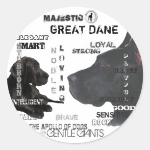 Majestic Great Danes Classic Round Sticker