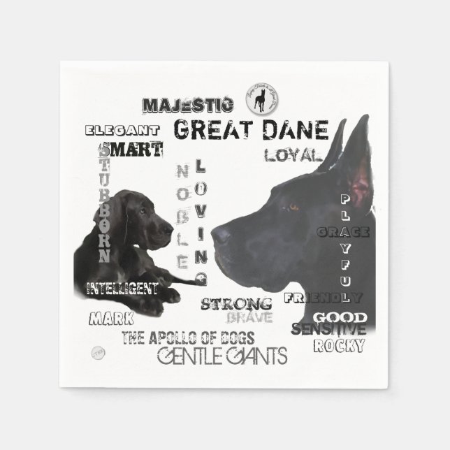 Majestic Great Danes Paper Napkins (Front)