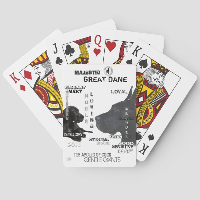 Majestic Great Danes Poker Cards (Back)