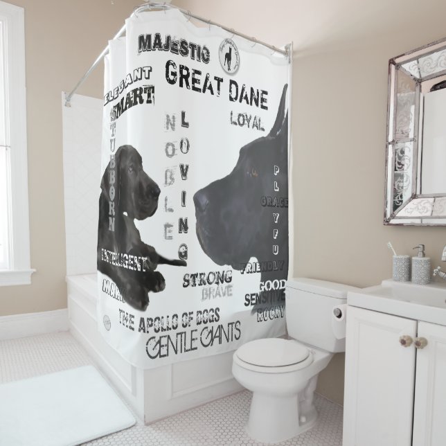 Majestic Great Danes Shower Curtain (In Situ)