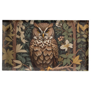 Majestic Great Horned Owl Forest Place Card Holder