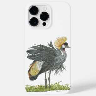 Majestic Grey Crowned Crane Water Colours Case-Mate iPhone 14 Pro Max Case