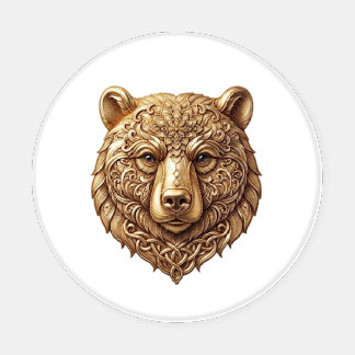 Majestic Grizzly Bear Drink Coaster, Regal Wildlif Coaster Set