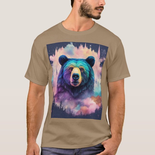 Majestic Grizzly Bear in the Forest T-Shirt" T-Shirt (Front)