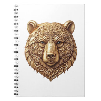 Majestic Grizzly Bear Spiral Notebook, Regal Wildl Notebook
