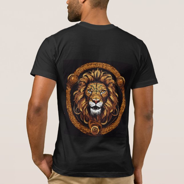 Majestic Guard: Geometric Lion T-Shirt Collection (Back)