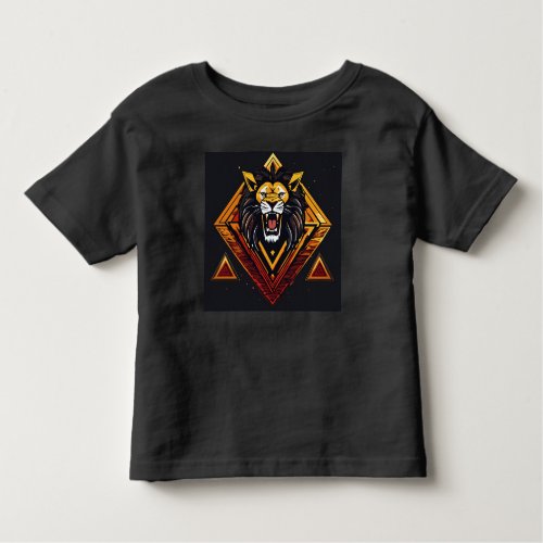 Majestic Guardian Geometric Lion Logo Art Print Toddler T_shirt