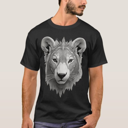 Majestic Guardian Lion Conservation T_Shirt