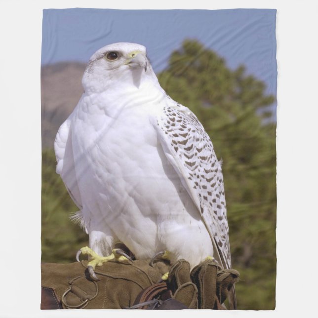 Majestic Gyrfalcon Fleece Blanket (Front)