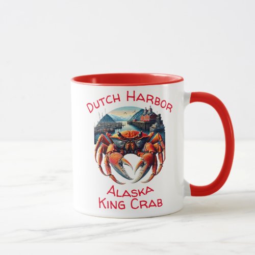 Majestic Harbor Sentinel A Vibrant Crab  Mug